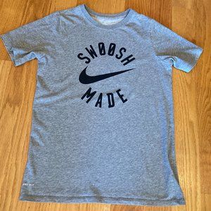 Nike tee shirt - Grey, Size Large It reads "Swoosh Made"